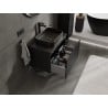 Mexen Rivel Badezimmerschrank 70 cm mit Platte, 1 Schublade, gerillt, schwarz matt - 91A20-07047-1-BFC71