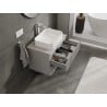 Mexen Rivel Badezimmerunterschrank 70 cm mit Arbeitsplatte, 2 Schubladen, geriffelt, grau matt - 91A20-07047-2-BFFC62