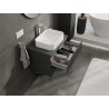 Mexen Rivel Badezimmerschrank unter Waschbecken 70 cm mit Arbeitsplatte, 2 Schubladen, gerillt, Graphit matt