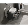 Mexen Rivel Badschrank unter dem Waschbecken 70 cm mit Platte, 2 Schubladen, geriffelt, Graphit matt - 91A20-07047-2-BFFC66
