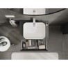 Mexen Rivel Badschrank unter dem Waschbecken 70 cm mit Platte, 2 Schubladen, geriffelt, Graphit matt - 91A20-07047-2-BFFC66