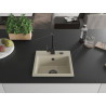 Mexen Milo Granitspüle 1-Kammer mit Küchenarmatur Rita, beige - 6505-69-670300-70