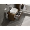 Mexen Rivel Badezimmerschrank 70 cm mit Arbeitsplatte, 2 Schubladen, gerillt, Nuss - 91A20-07047-2-BFFC86