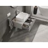 Mexen Rivel Badezimmer-Unterschrank 80 cm mit Platte, 1 Schublade, gerillt, grau matt - 91A20-08023-1-BFC62