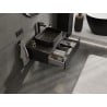 Mexen Rivel Badunterschrank 80 cm mit Arbeitsplatte, 1 Schublade, gerillt, schwarz matt - 91A20-08023-1-BFC71