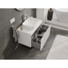 Mexen Rivel Badezimmerschrank für Waschbecken 80 cm mit Arbeitsplatte, 1 Schublade, geriffelt, weiß matt - 91A20-08047-1-BFC01