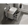 Mexen Rivel Badezimmer-Unterschrank 80 cm mit Arbeitsplatte, 1 Schublade, gerillt, grau matt - 91A20-08047-1-BFC62