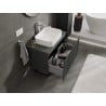 Mexen Rivel Badezimmerschrank 80 cm mit Platte, 1 Schublade, geriffelt, Graphit Matt - 91A20-08047-1-BFC66