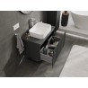 Mexen Rivel Badezimmerschrank 80 cm mit Waschbeckenunterschrank, 1 Schublade, geriffelt, graphit matt - 91A20-08047-1-BFC66