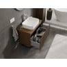Mexen Rivel Badezimmerschrank unter Waschbecken 80 cm mit Arbeitsplatte, 1 Schublade, geriffelt, Walnuss - 91A20-08047-1-BFC86