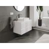 Mexen Rivel Badezimmerunterschrank 80 cm mit Platte, 2 Schubladen, geriffelt, weiß matt - 91A20-08047-2-BFFC01