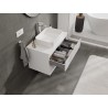 Mexen Rivel Badezimmerunterschrank 80 cm mit Platte, 2 Schubladen, geriffelt, weiß matt - 91A20-08047-2-BFFC01