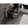 Mexen Rivel Badezimmerschrank 80 cm mit Waschbeckenplatte, 2 Schubladen, geriffelt, schwarz matt - 91A20-08047-2-BFFC71