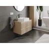 Mexen Rivel Badezimmer-Unterschrank 80 cm mit Arbeitsplatte, 2 Schubladen, geriffelt, Eiche - 91A20-08047-2-BFFC81