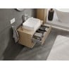 Mexen Rivel Badezimmer-Unterschrank 80 cm mit Arbeitsplatte, 2 Schubladen, geriffelt, Eiche - 91A20-08047-2-BFFC81