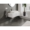Mexen Rivel Badezimmerschrank für Waschtische 90 cm mit Arbeitsplatte, 1 Schublade, geriffelt, weiß matt - 91A20-09023-1-BFC01