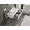 Mexen Rivel Badezimmerschrank für Waschtische 90 cm mit Arbeitsplatte, 1 Schublade, geriffelt, weiß matt - 91A20-09023-1-BFC01