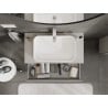 Mexen Rivel 90 cm Unterschrank mit Waschtischplatte, 1 Schublade, geriffelt, grau matt - 91A20-09023-1-BFC62