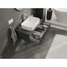 Mexen Rivel Badezimmer-Unterschrank 90 cm mit Arbeitsplatte, 1 Schublade, geriffelt, grafit matt - 91A20-09023-1-BFC66