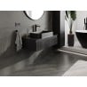 Mexen Rivel Badezimmerschrank für Waschbecken 90 cm mit Arbeitsplatte, 1 Schublade, gerillt, schwarz matt - 91A20-09023-1-BFC71