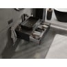 Mexen Rivel Badezimmerschrank für Waschbecken 90 cm mit Arbeitsplatte, 1 Schublade, gerillt, schwarz matt - 91A20-09023-1-BFC71