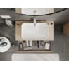 Mexen Rivel Badezimmerschrank 90 cm, gerillt, in Eiche - 91A20-09023-1-BFC81