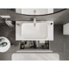 Mexen Rivel Badschrank 90 cm mit Arbeitsplatte, 1 Schublade, gerillt, weiß matt - 91A20-09047-1-BFC01