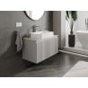 Mexen Rivel Badezimmer-Unterschrank 90 cm mit Arbeitsplatte, 1 Schublade, geriffelt, graumatt - 91A20-09047-1-BFC62