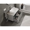 Mexen Rivel Badezimmer-Unterschrank 90 cm mit Arbeitsplatte, 1 Schublade, geriffelt, graumatt - 91A20-09047-1-BFC62