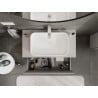 Mexen Rivel Badezimmer-Unterschrank 90 cm mit Arbeitsplatte, 1 Schublade, geriffelt, graumatt - 91A20-09047-1-BFC62