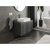 Mexen Rivel Badezimmer-Unterschrank 90 cm mit Arbeitsplatte, 1 Schublade, gerillt, Grafit matt - 91A20-09047-1-BFC66