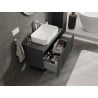 Mexen Rivel Badezimmer-Unterschrank 90 cm mit Arbeitsplatte, 1 Schublade, gerillt, Grafit matt - 91A20-09047-1-BFC66