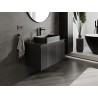 Mexen Rivel 90 cm Unterschrank für das Badezimmer mit Arbeitsplatte, 1 Schublade, geriffelt, schwarz matt - 91A20-09047-1-BFC71