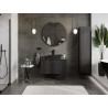 Mexen Rivel 90 cm Unterschrank für das Badezimmer mit Arbeitsplatte, 1 Schublade, geriffelt, schwarz matt - 91A20-09047-1-BFC71
