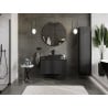 Mexen Rivel Badezimmer-Unterschrank 90 cm mit Arbeitsplatte, 1 Schublade, geriffelt, schwarz matt - 91A20-09047-1-BFC71