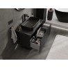 Mexen Rivel 90 cm Unterschrank für das Badezimmer mit Arbeitsplatte, 1 Schublade, geriffelt, schwarz matt - 91A20-09047-1-BFC71