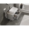 Mexen Rivel Badezimmerschrank Unterschrank 90 cm mit Arbeitsplatte, 2 Schubladen, geriffelt, grau matt - 91A20-09047-2-BFFC62