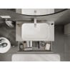 Mexen Rivel Badezimmerschrank Unterschrank 90 cm mit Arbeitsplatte, 2 Schubladen, geriffelt, grau matt - 91A20-09047-2-BFFC62