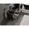 Mexen Rivel Waschtisch-Unterschrank 90 cm mit Platte, 2 Schubladen, geriffelt, schwarz matt - 91A20-09047-2-BFFC71