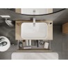 Mexen Rivel Badezimmer-Unterschrank 90 cm mit Arbeitsplatte, 2 Schubladen, geriffelt, Eiche - 91A20-09047-2-BFFC81