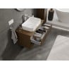 Mexen Rivel Badezimmerunterschrank 90 cm mit Arbeitsplatte, 2 Schubladen, geriffelt, Walnuss - 91A20-09047-2-BFFC86