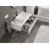 Mexen Rivel Badezimmerunterschrank 100 cm mit Platte, 1 Schublade, gerillt, weiß matt - 91A20-10023-1-BFC01