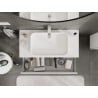 Mexen Rivel Badezimmerunterschrank 100 cm mit Platte, 1 Schublade, gerillt, weiß matt - 91A20-10023-1-BFC01