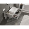 Mexen Rivel Badezimmer-Unterschrank 100 cm mit Arbeitsplatte, 1 Schublade, gerillt, grau matt - 91A20-10023-1-BFC62
