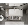 Mexen Rivel Badezimmer-Unterschrank 100 cm mit Arbeitsplatte, 1 Schublade, gerillt, grau matt - 91A20-10023-1-BFC62