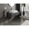 Mexen Rivel Badezimmerschrank unter dem Waschbecken 100 cm mit Arbeitsplatte, 1 Schublade, geriffelt, Graphit matt
