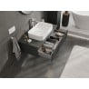 Mexen Rivel Badezimmerschrank unter dem Waschbecken 100 cm mit Arbeitsplatte, 1 Schublade, geriffelt, Graphit matt