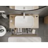 Mexen Rivel Badezimmerschrank 100 cm mit Arbeitsplatte, 1 Schublade, geriffelt, Eiche - 91A20-10023-1-BFC81