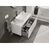 Mexen Rivel Badezimmerschrank 100 cm mit Arbeitsplatte, 1 Schublade, gerillt, weiß matt - 91A20-10047-1-BFC01