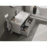 Mexen Rivel Badezimmerschrank 100 cm mit Arbeitsplatte, 1 Schublade, geriffelt, grau matt - 91A20-10047-1-BFC62